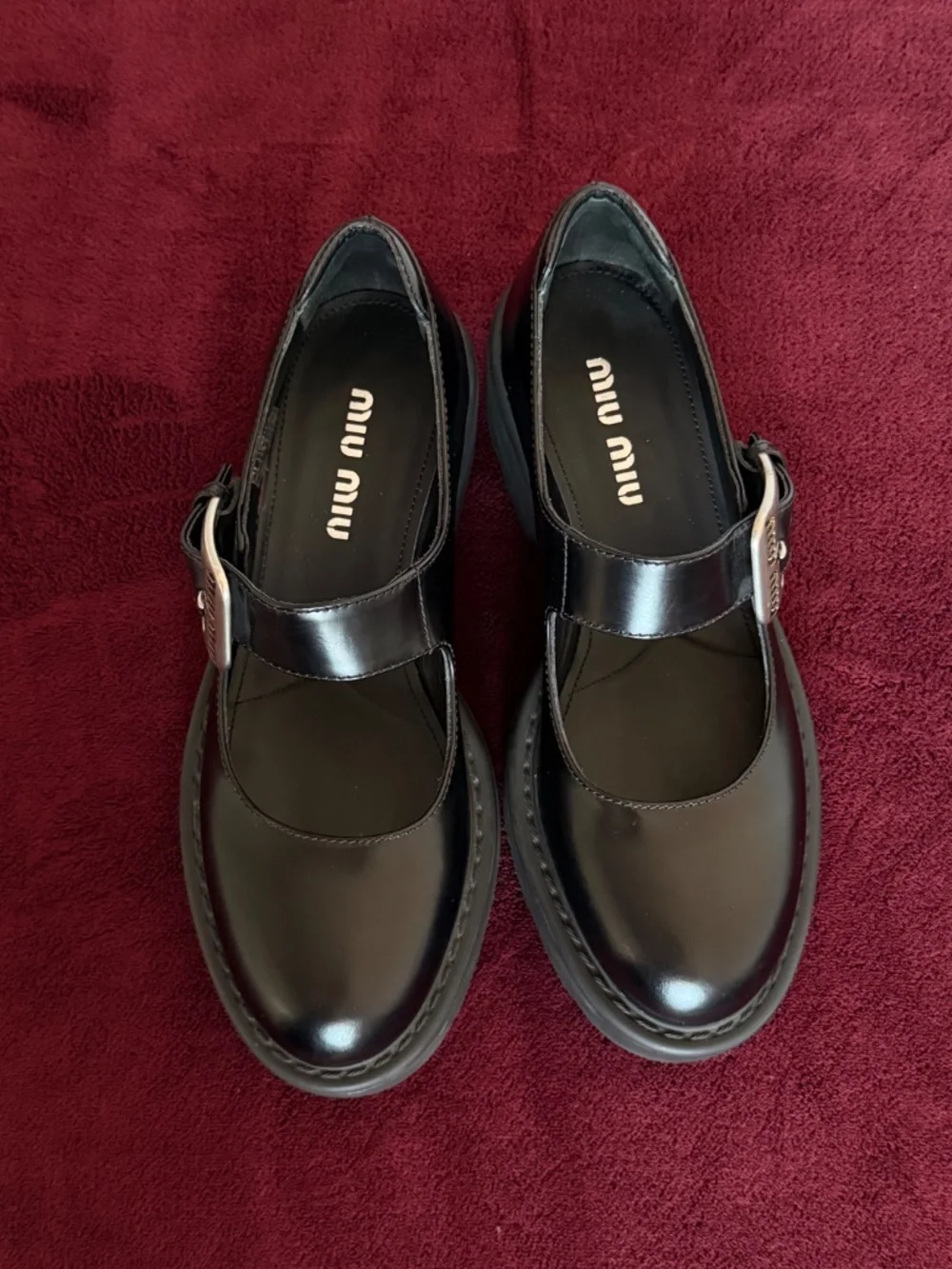 Miu Miu Black Leather Platform Mary Janes – Nearly New